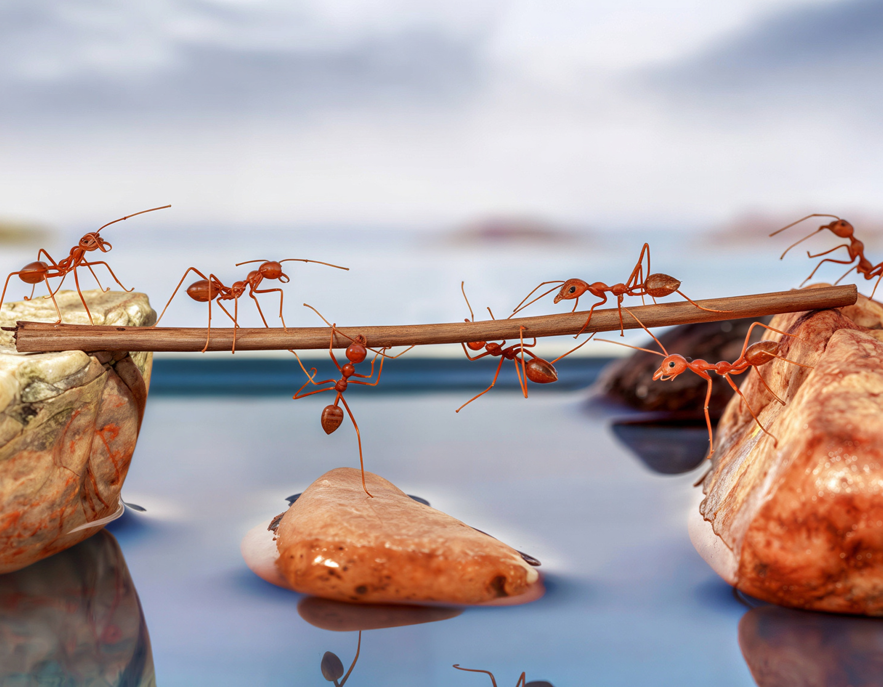 Illustrative rendering of an offshore engineering team collaborating